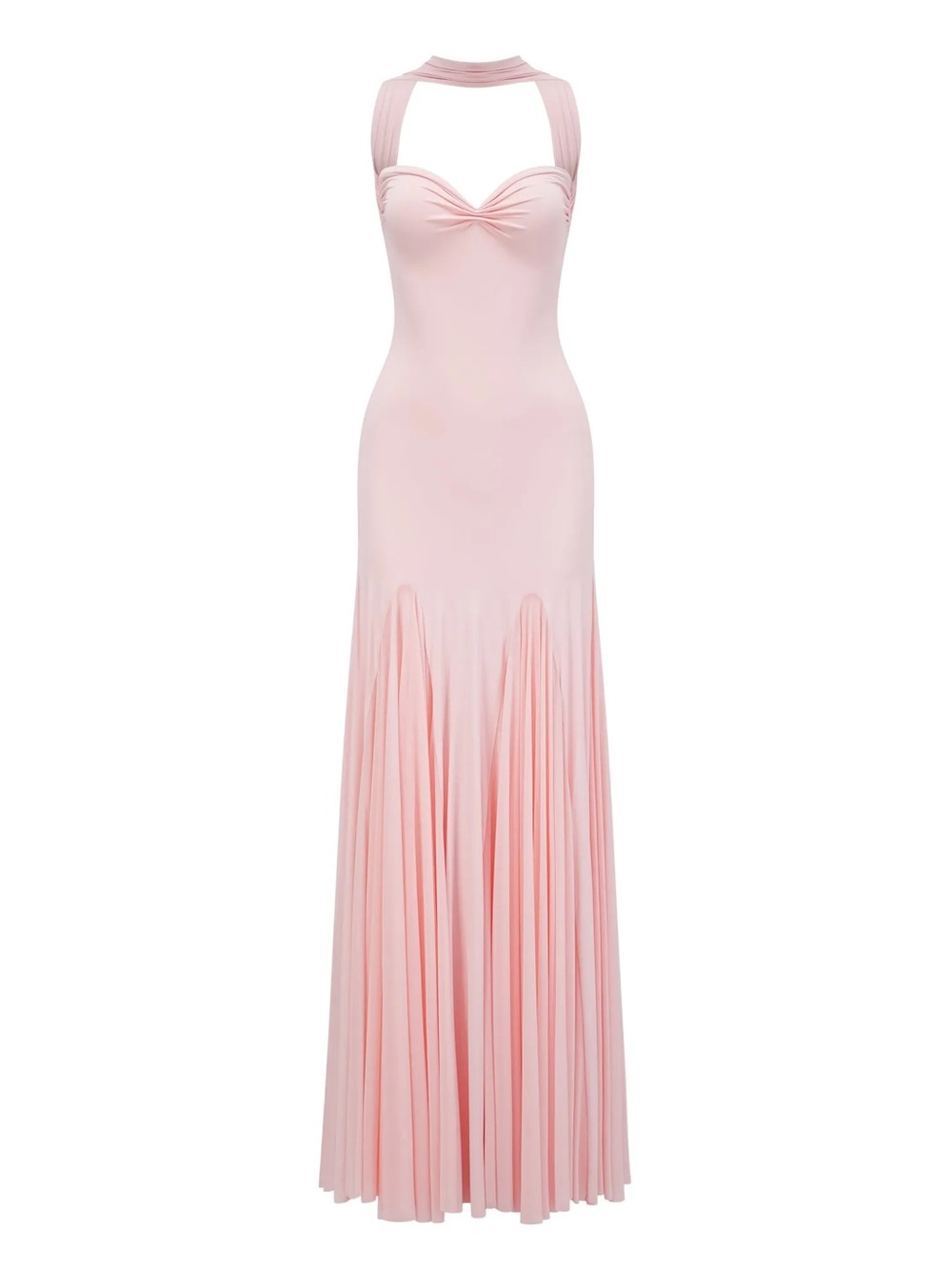 Miss Rosier Rêverie Pink Sweetheart Neck Maxi Dress Size Small